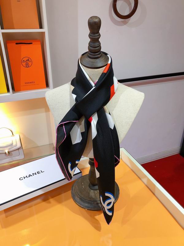 Chanel silk scarf 90X90cm E (7)