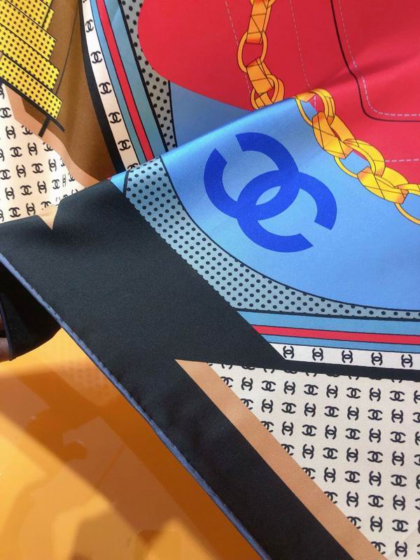 Chanel silk scarf 90X90cm E (7)
