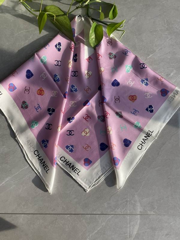Chanel silk scarf 90X90cm E (8)