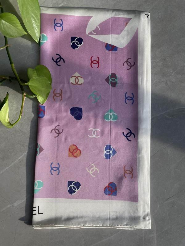 Chanel silk scarf 90X90cm E (9)