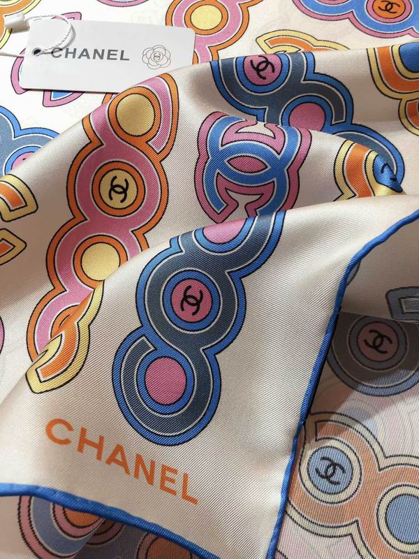 Chanel silk scarf 90X90cm E (9)
