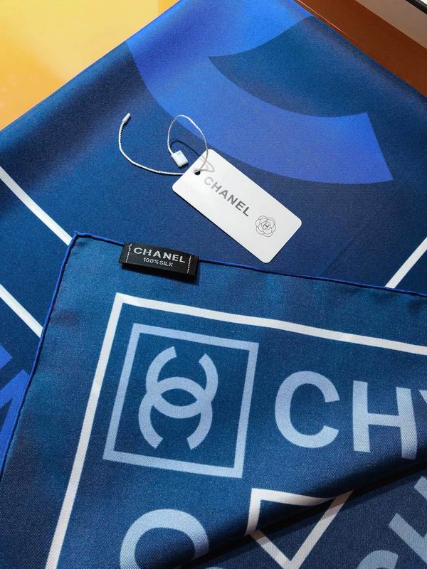 Chanel silk scarf 90X90cm E (9)
