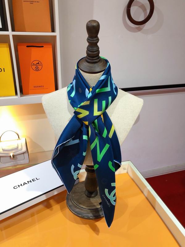 Chanel silk scarf 90X90cm E (9)