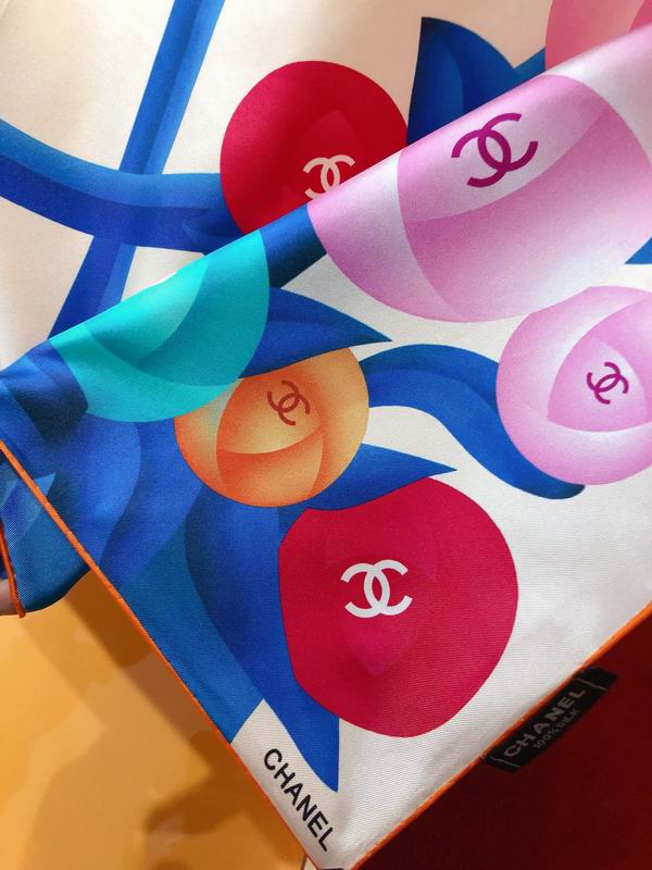 Chanel silk scarf 90X90cm E (9)