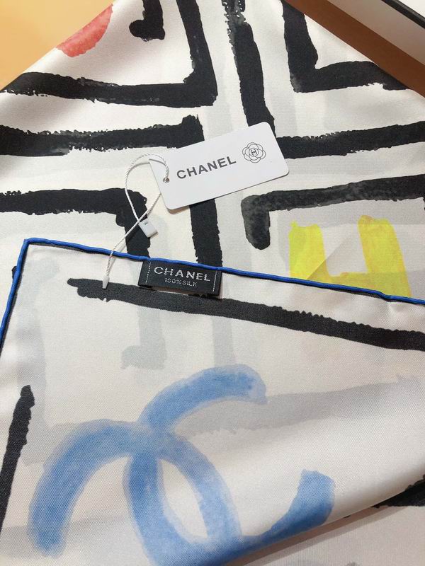 Chanel silk scarf 90X90cm E (9)