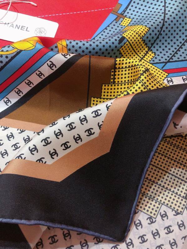 Chanel silk scarf 90X90cm E (9)