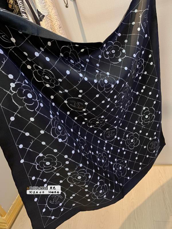 Chanel silk scarf 90X90cmE (13)