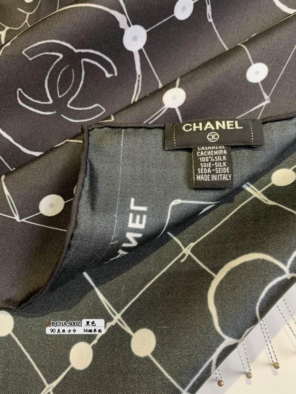 Chanel silk scarf 90X90cmE (16)
