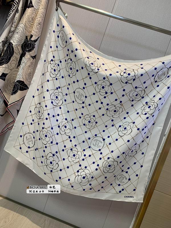 Chanel silk scarf 90X90cmE (4)