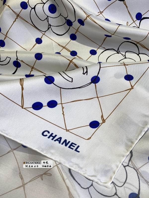 Chanel silk scarf 90X90cmE (6)
