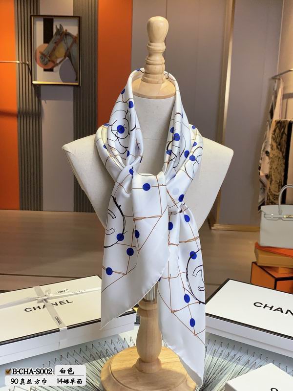 Chanel silk scarf 90X90cmE (9)