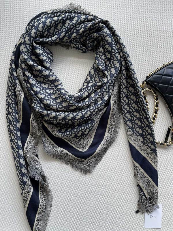 Dior 140X140cm 42%真丝42%羊毛16%棉 E (1)