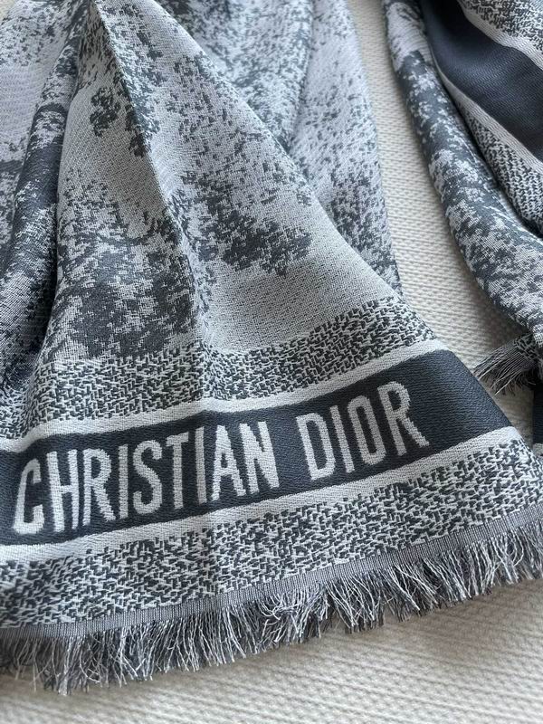 Dior 140X140cm 42%真丝42%羊毛16%棉 E (9)
