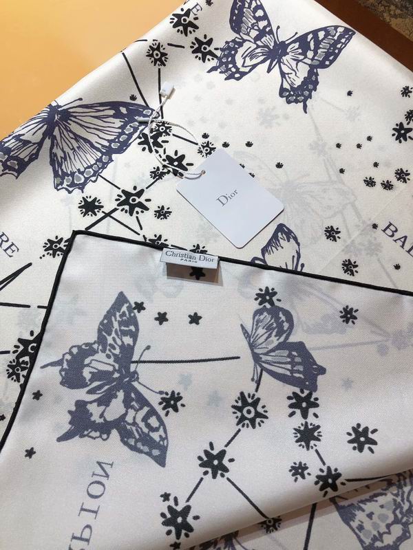 Dior 90X90cm 100 silk scarf E (2)