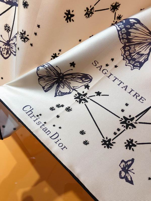 Dior 90X90cm 100 silk scarf E (7)