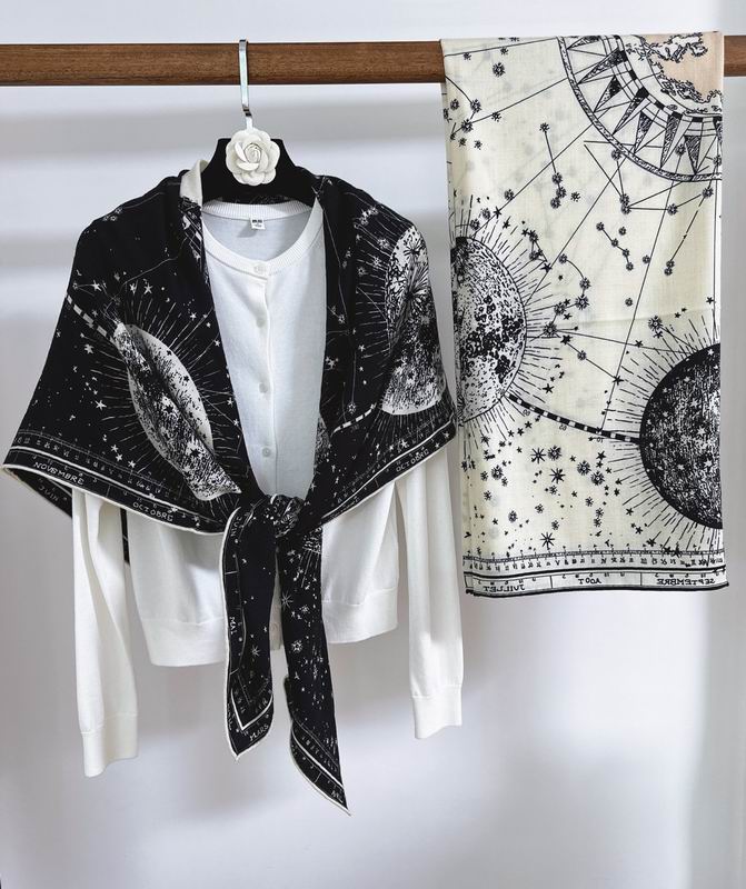 Dior Scarf 135X135cm 70%羊毛 30%真丝 E06 (6)