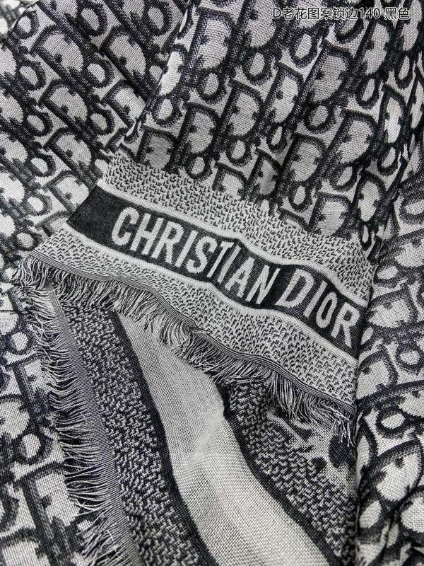 Dior scarf 140X140cm 70羊毛 30山羊绒 E (16)