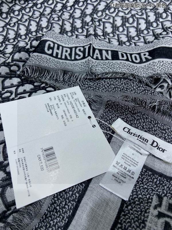 Dior scarf 140X140cm 70羊毛 30山羊绒 E (17)