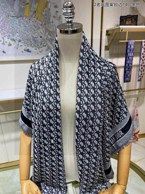 Dior scarf 140X140cm 70羊毛 30山羊绒 E (19)