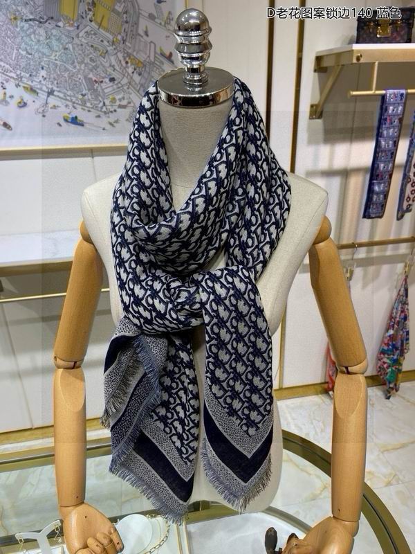 Dior scarf 140X140cm 70羊毛 30山羊绒 E (5)