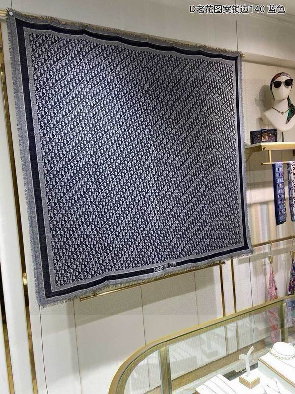 Dior scarf 140X140cm 70羊毛 30山羊绒 E (7)