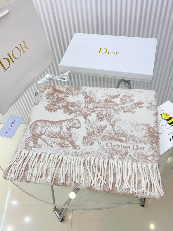 Dior scarf 200X45cm 59山羊绒 41羊毛 E (12)