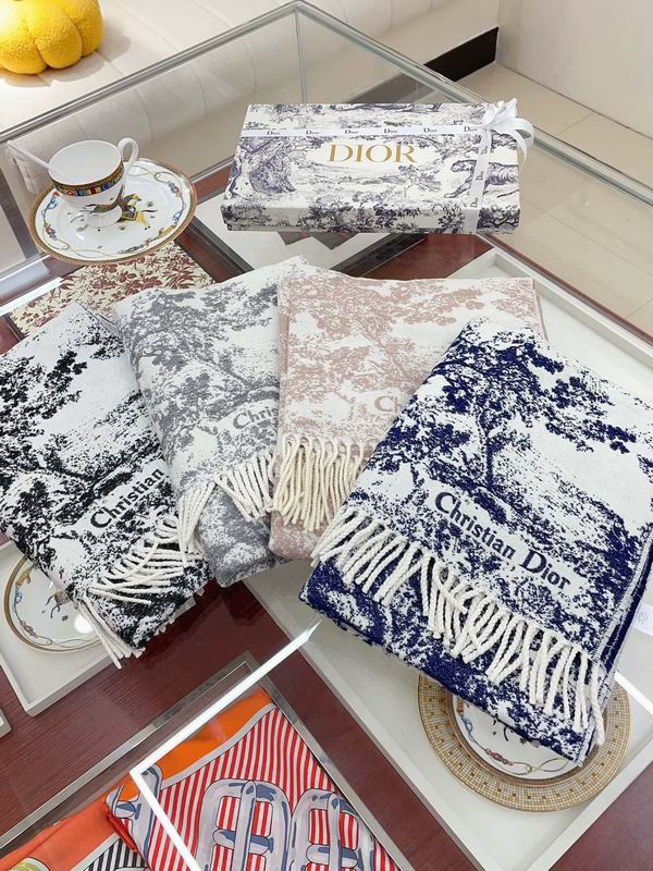 Dior scarf 200X45cm 59山羊绒 41羊毛 E (13)