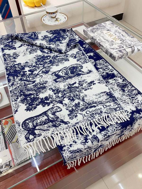 Dior scarf 200X45cm 59山羊绒 41羊毛 E (18)