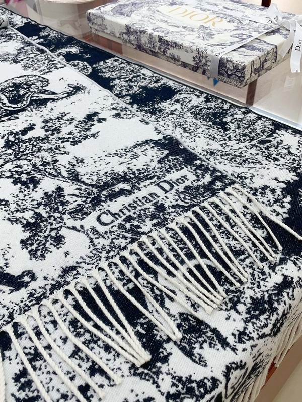 Dior scarf 200X45cm 59山羊绒 41羊毛 E (2)