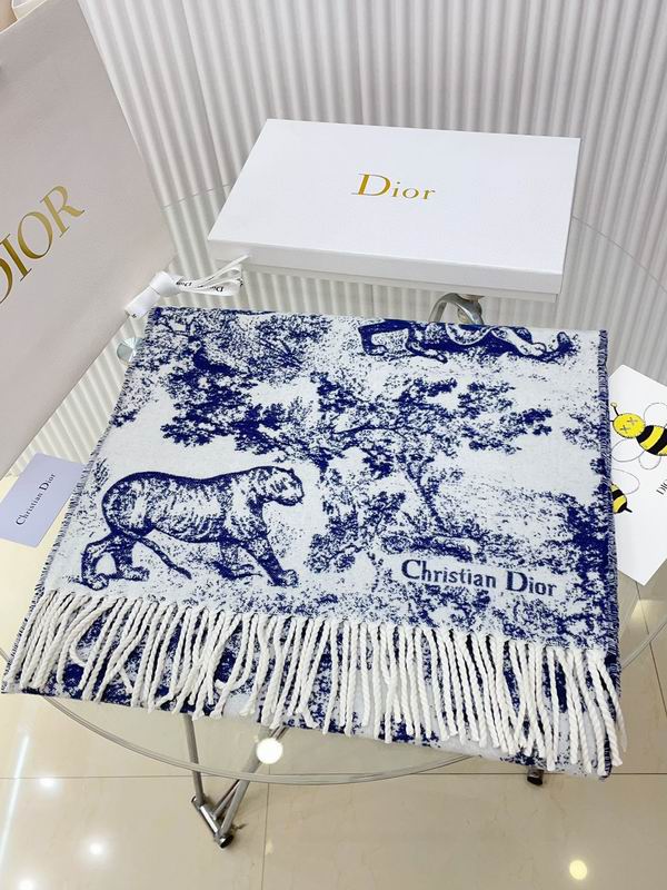 Dior scarf 200X45cm 59山羊绒 41羊毛 E (21)