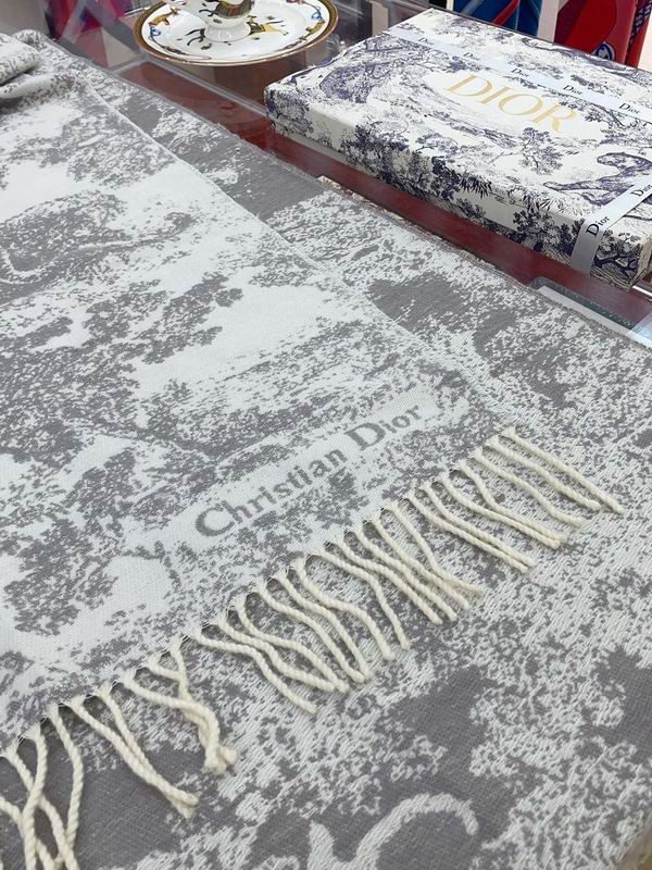 Dior scarf 200X45cm 59山羊绒 41羊毛 E (24)