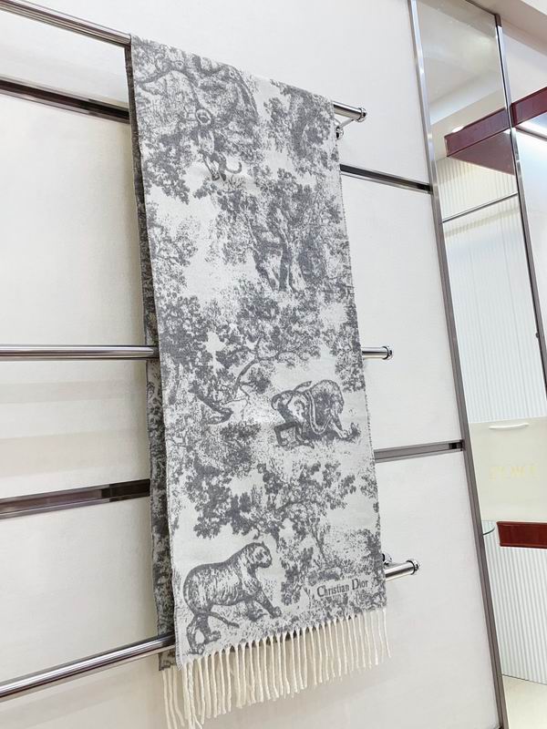 Dior scarf 200X45cm 59山羊绒 41羊毛 E (26)