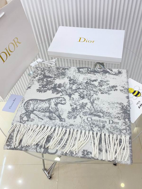 Dior scarf 200X45cm 59山羊绒 41羊毛 E (27)
