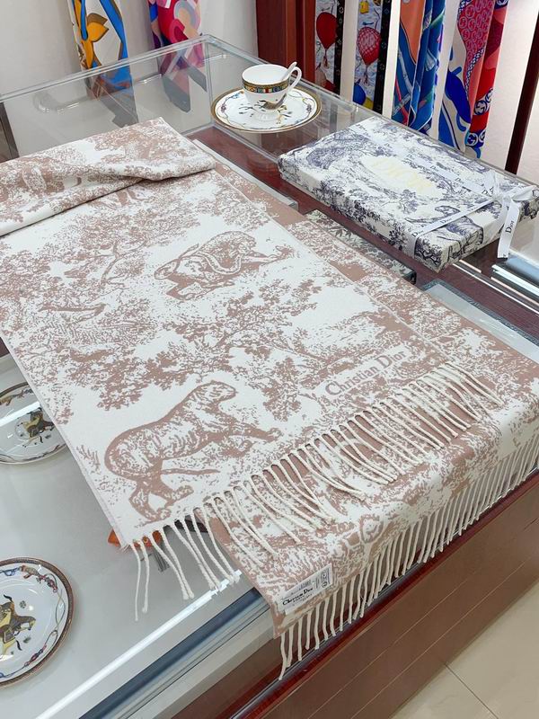 Dior scarf 200X45cm 59山羊绒 41羊毛 E (9)