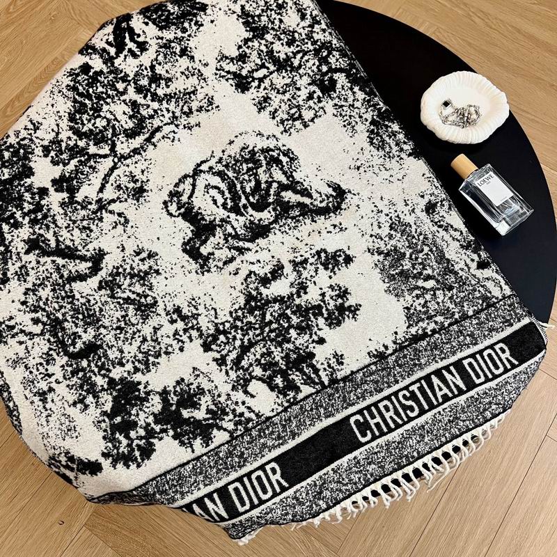 Dior silk scarf 140X140cm E (4)