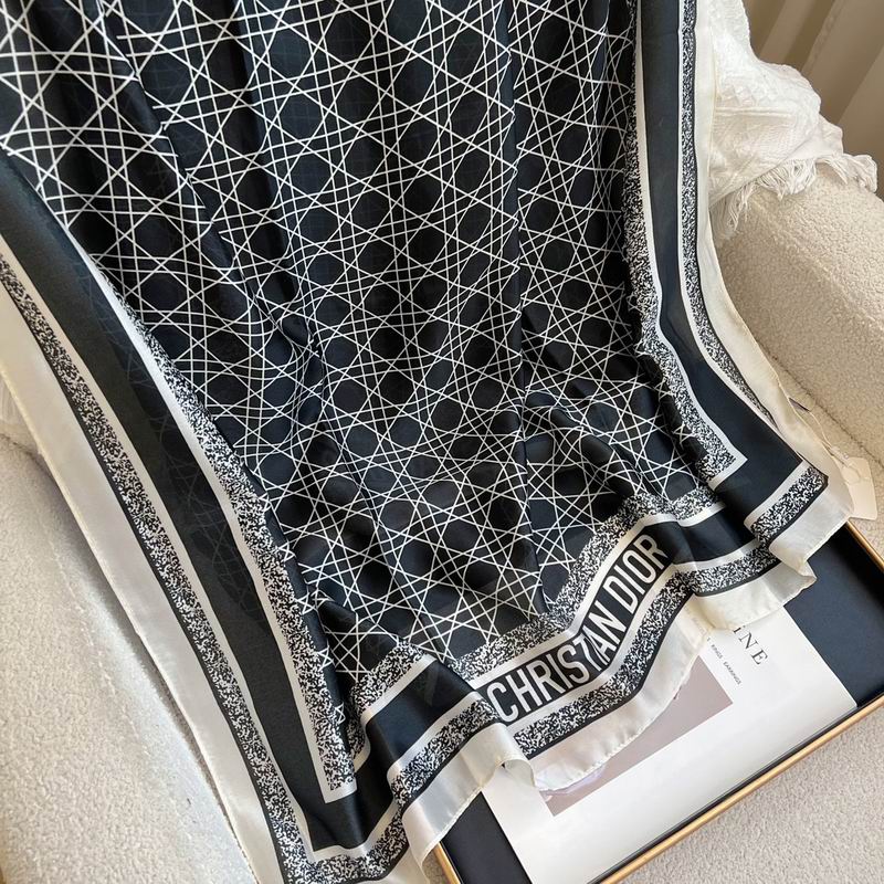 Dior silk scarf 180-90cm E (1)