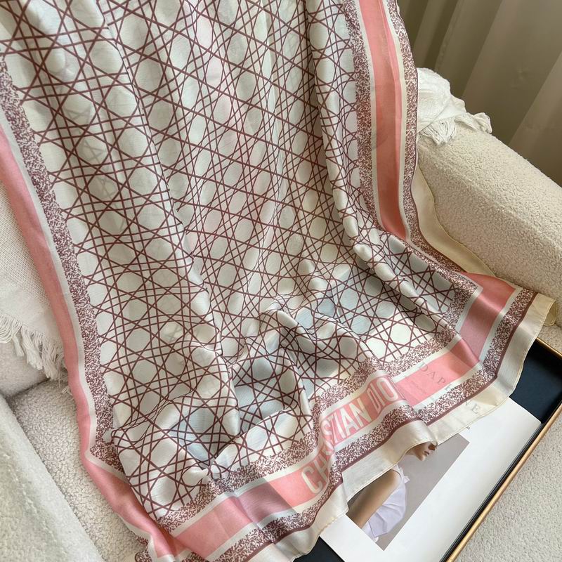 Dior silk scarf 180-90cm E (10)