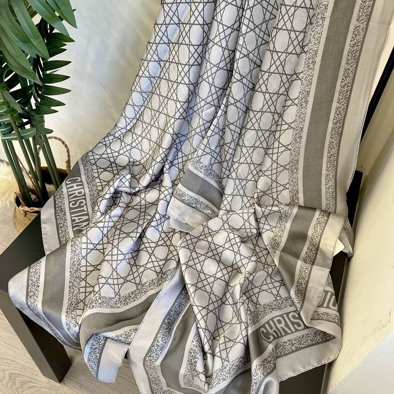 Dior silk scarf 180-90cm E (15)