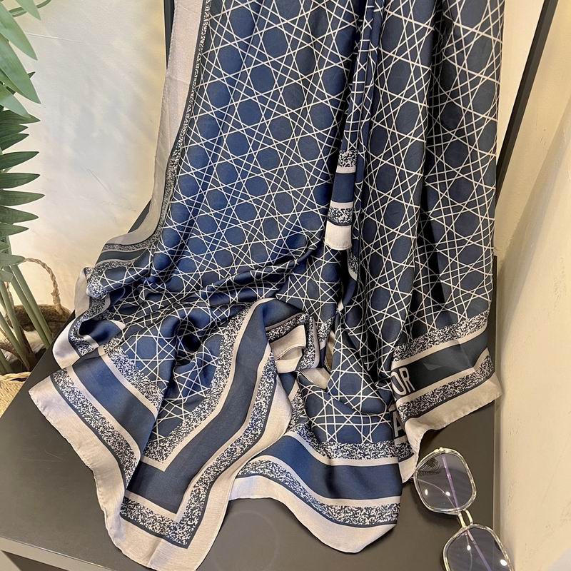 Dior silk scarf 180-90cm E (19)