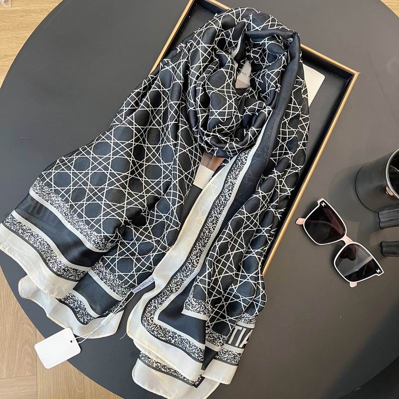 Dior silk scarf 180-90cm E (2)