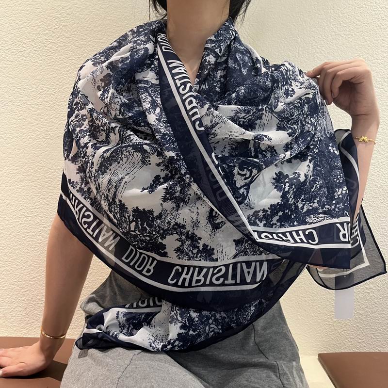 Dior silk scarf 180-90cm E (2)
