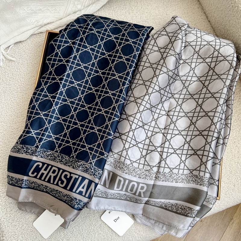 Dior silk scarf 180-90cm E (22)