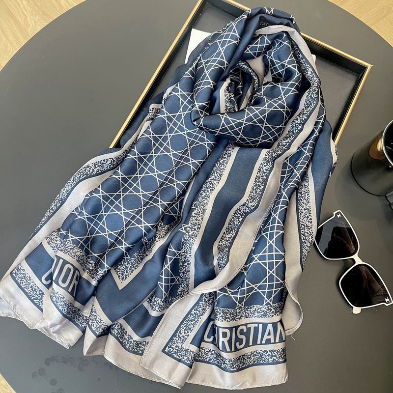 Dior silk scarf 180-90cm E (24)