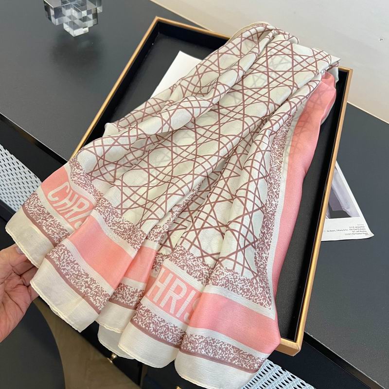 Dior silk scarf 180-90cm E (7)