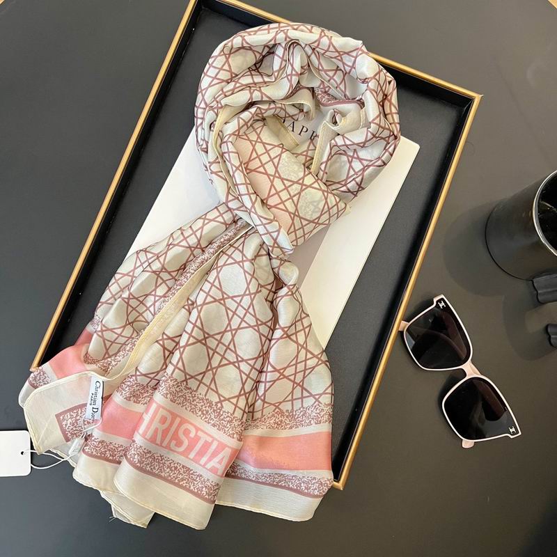 Dior silk scarf 180-90cm E (9)
