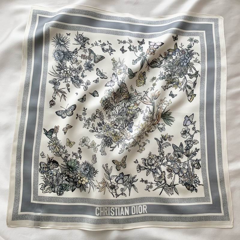 Dior silk scarf 50X50cm E (10)