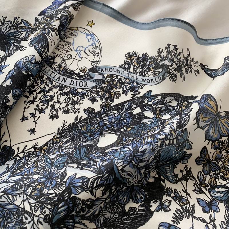 Dior silk scarf 50X50cm E (10)