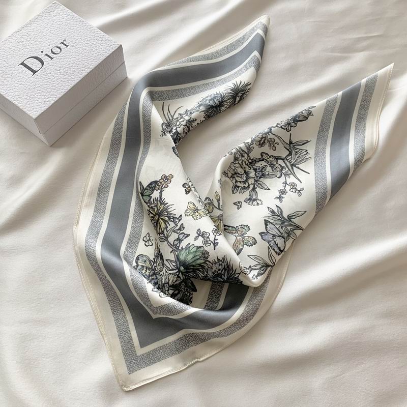 Dior silk scarf 50X50cm E (11)