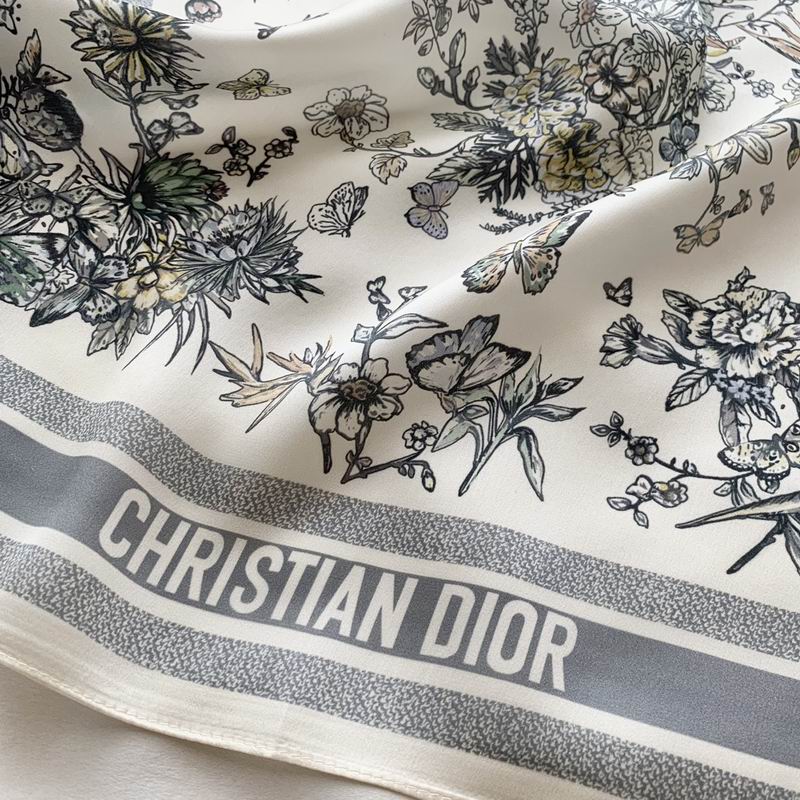 Dior silk scarf 50X50cm E (12)