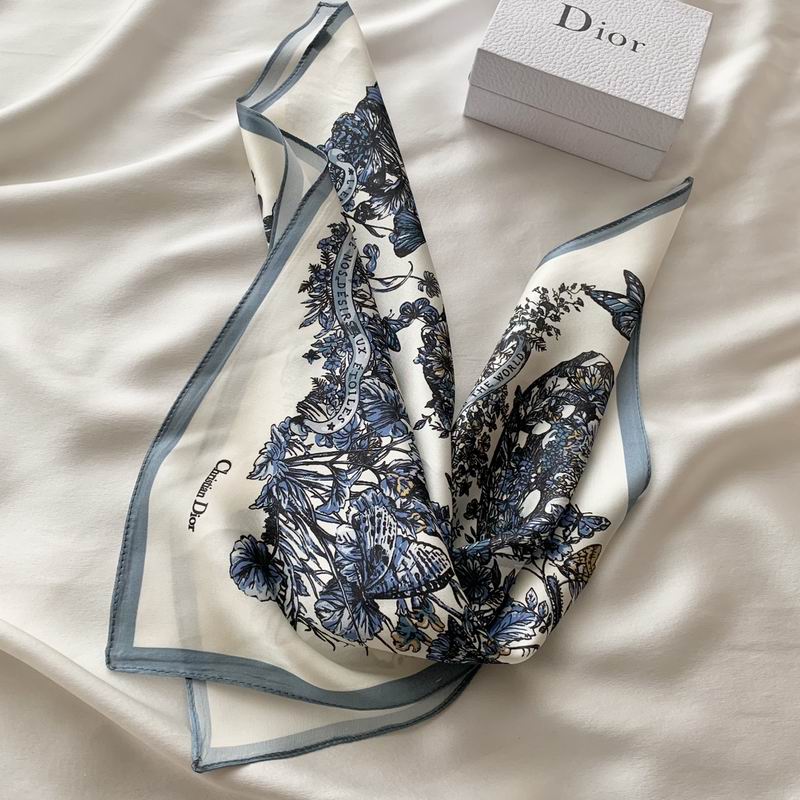 Dior silk scarf 50X50cm E (12)